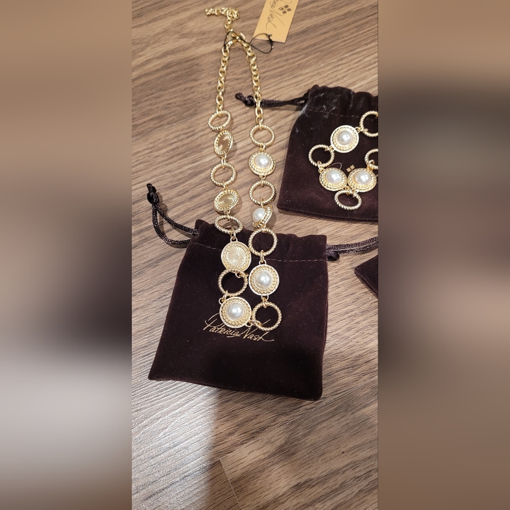 Patricia Nash Gold and Pearl Necklace